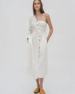 ASYMMETRIC ONE SHOULDER SHIRTDRESS