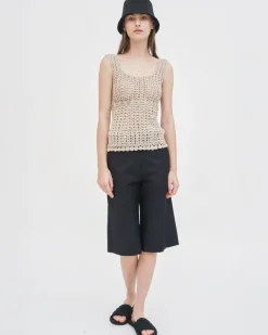 BERMUDA SHORT - STRETCH COTTON SHANTUNG