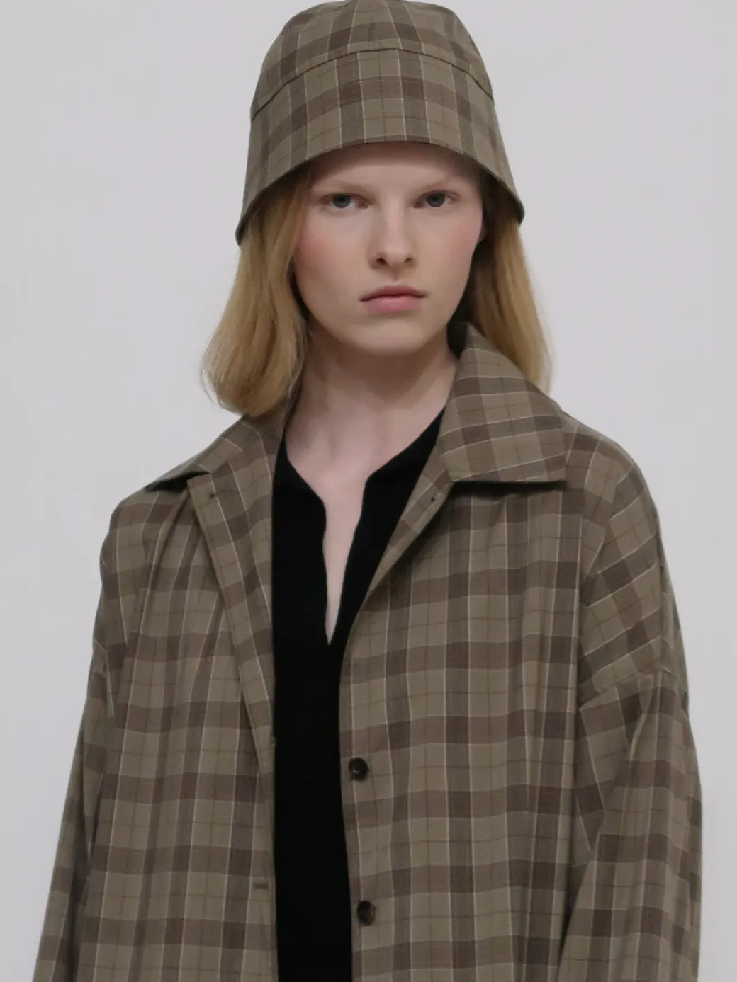 BUCKET CAP - TECHNICAL PLAID