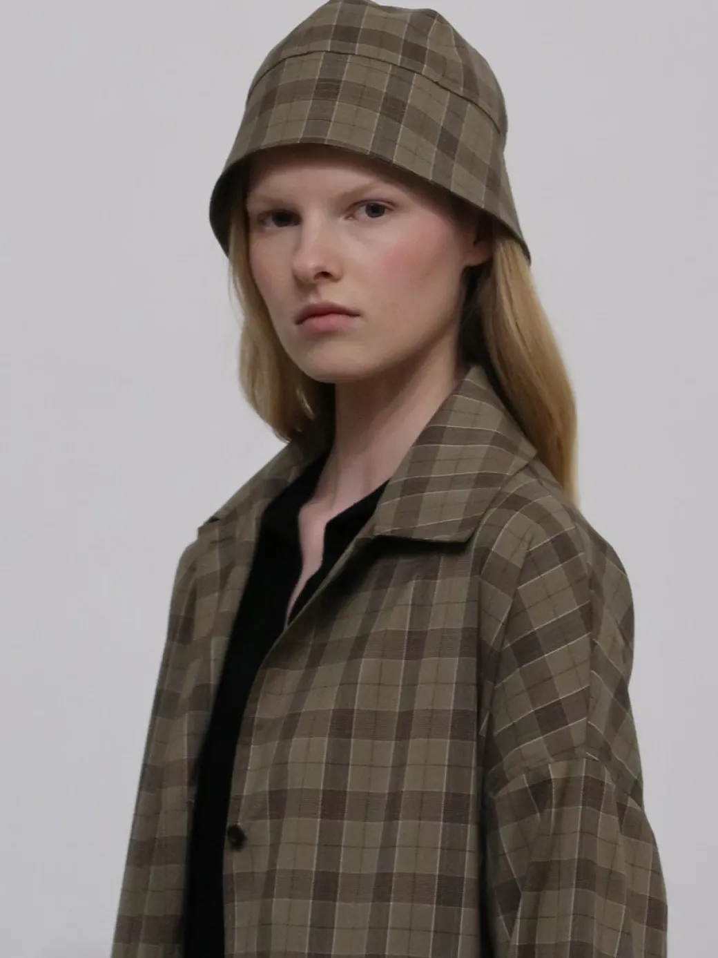BUCKET CAP - TECHNICAL PLAID
