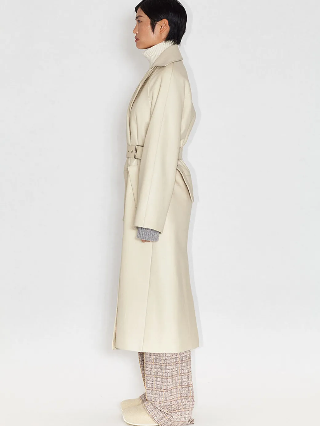 Buckle Belt Trench Coat