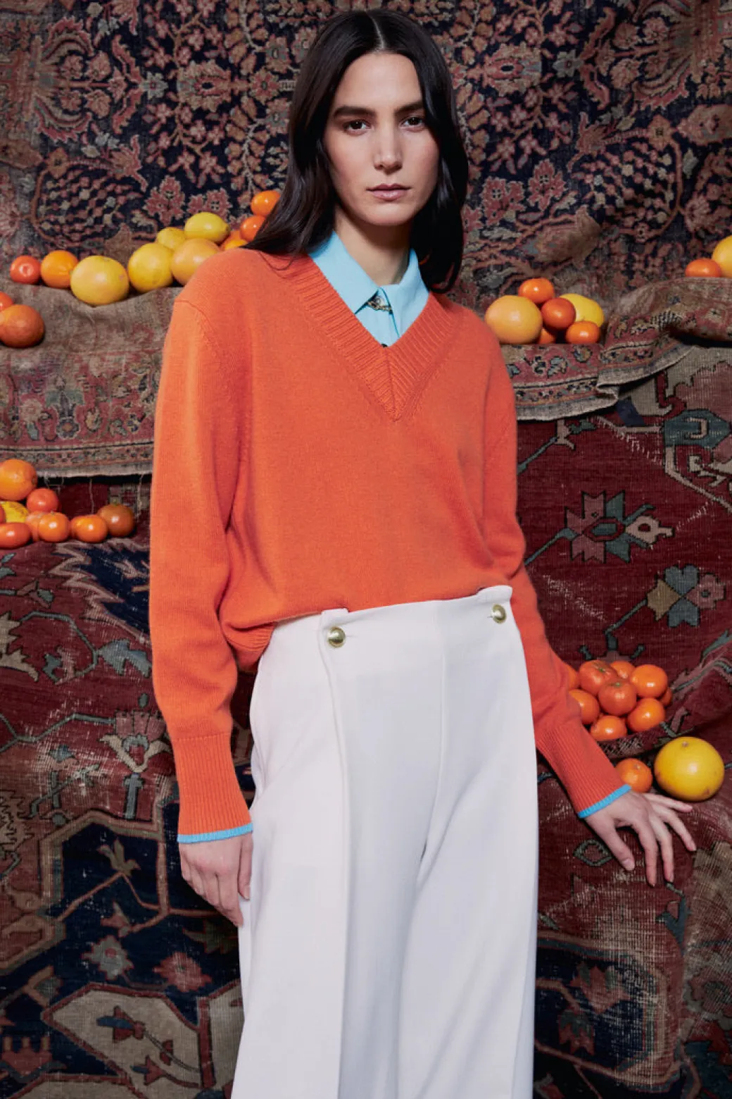 BUTTON PLEAT PANT - WOOL SCUBA
