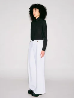 BUTTON PLEAT PANT - WOOL SCUBA