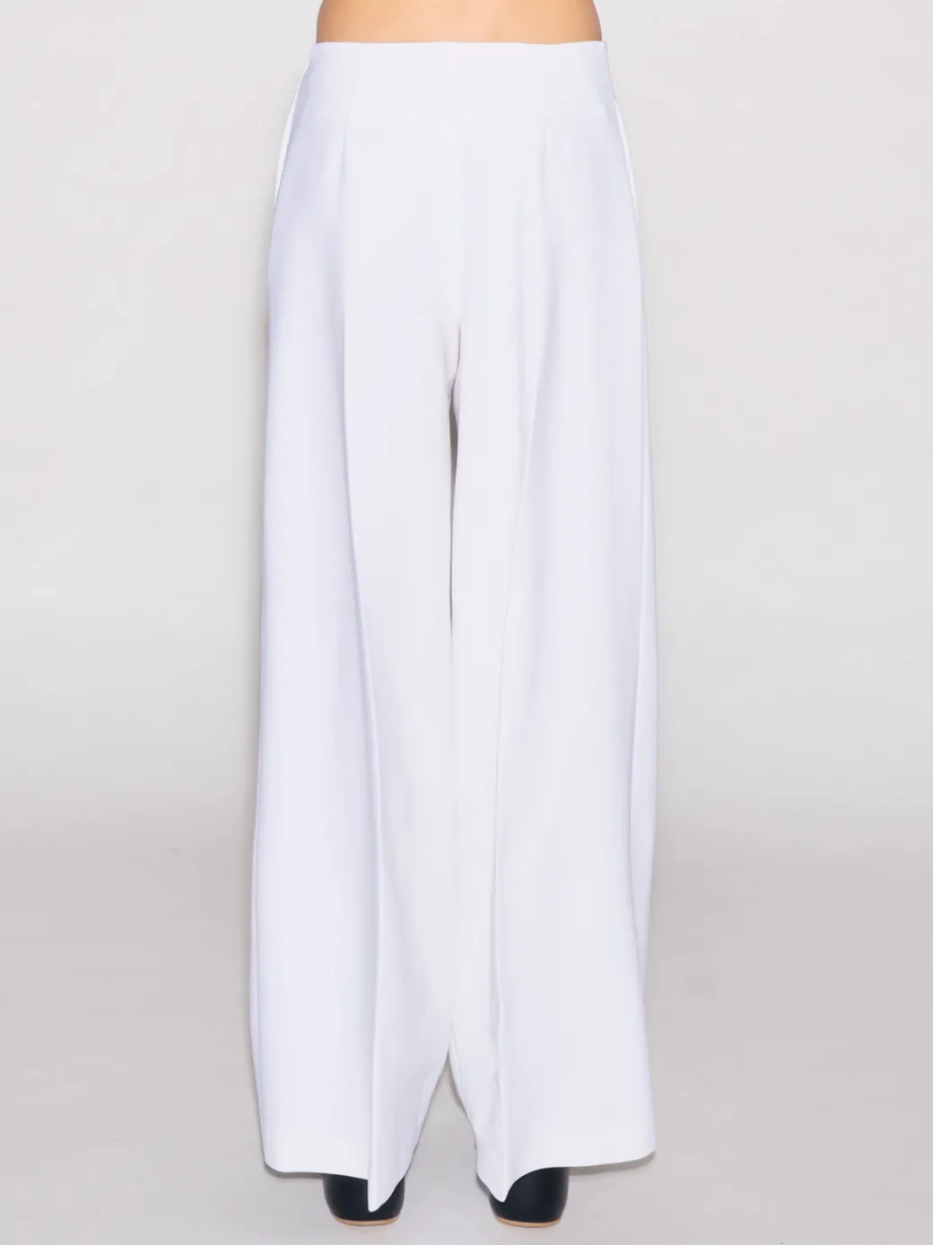 BUTTON PLEAT PANT - WOOL SCUBA