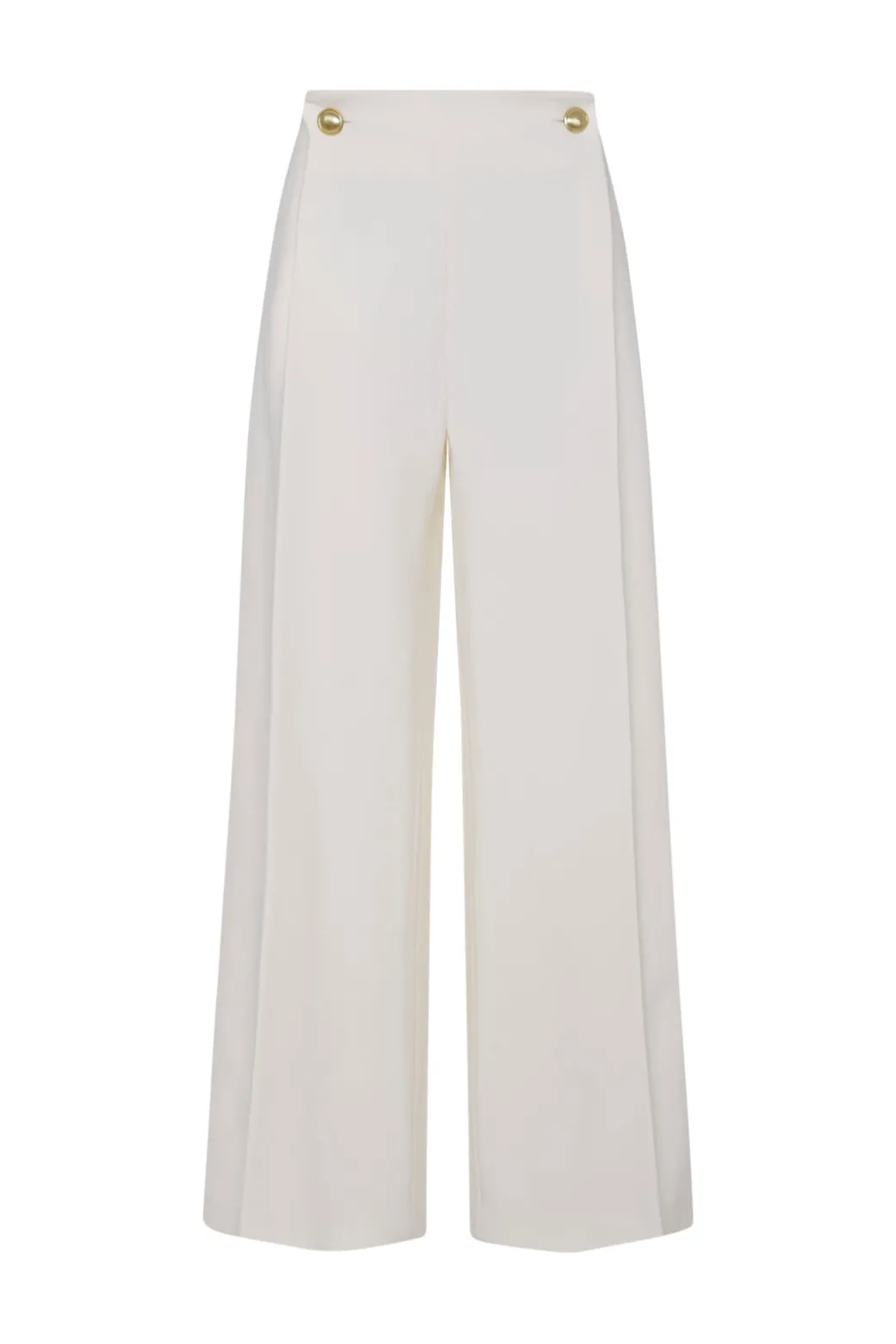 BUTTON PLEAT PANT - WOOL SCUBA