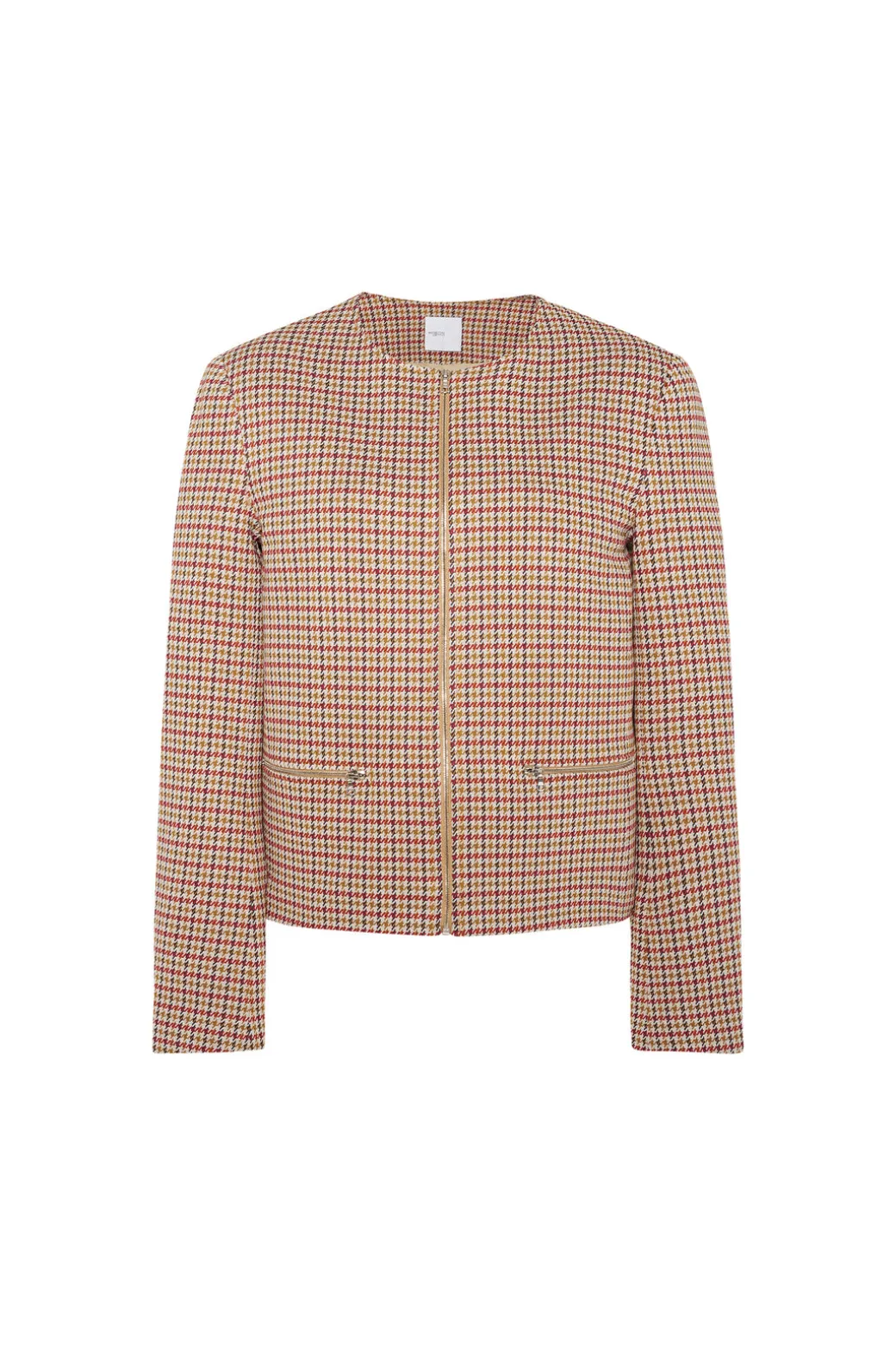 Crewneck Zip Front Jacket