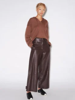 CROPPED BUTTON TAB PANT - PLONGE
