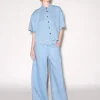 Cropped Denim Shirt