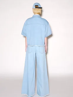 Cropped Denim Shirt