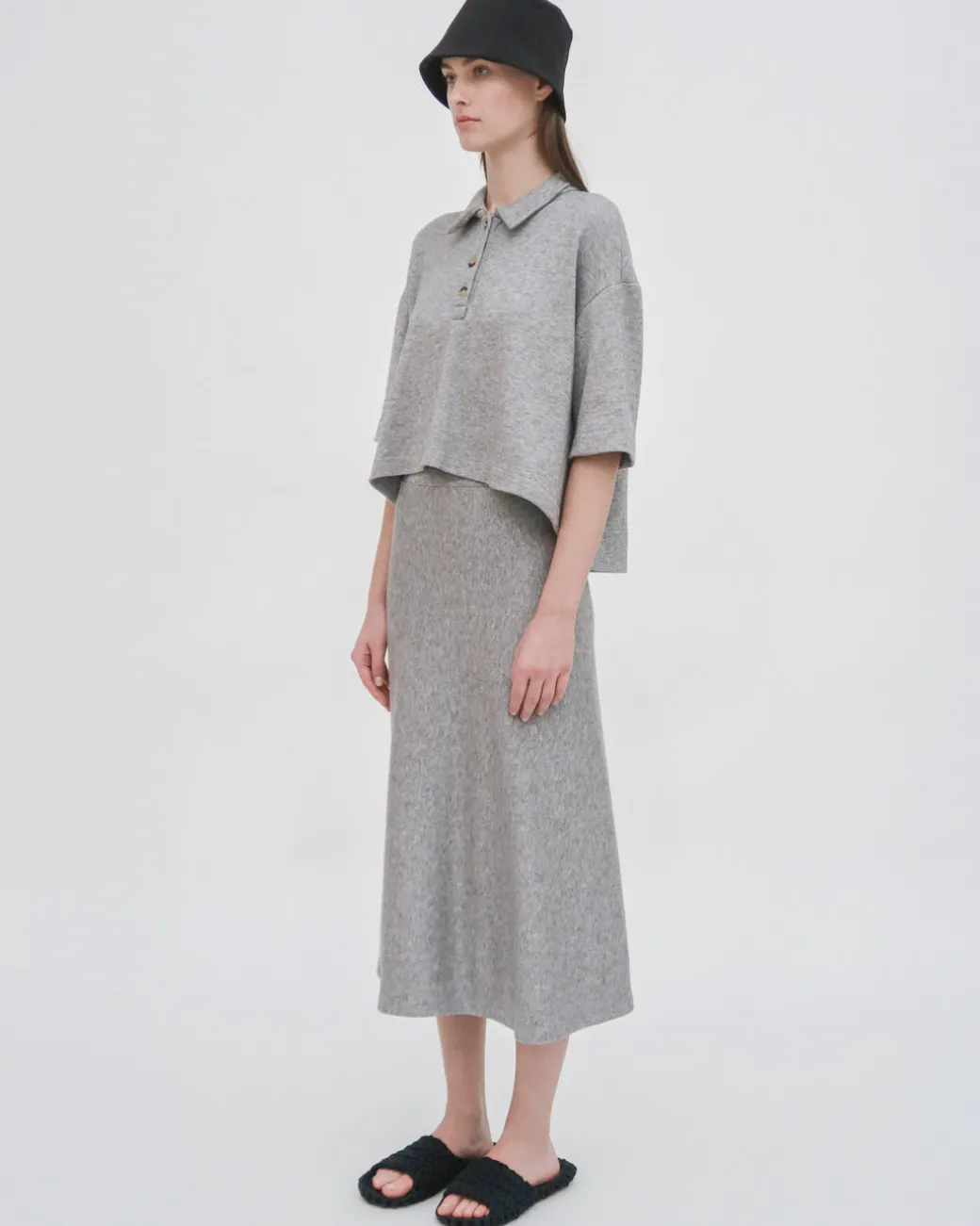 CROPPED OVERSIZED POLO