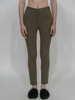 CROPPED SKINNY PANT - HOUNDSTOOTH