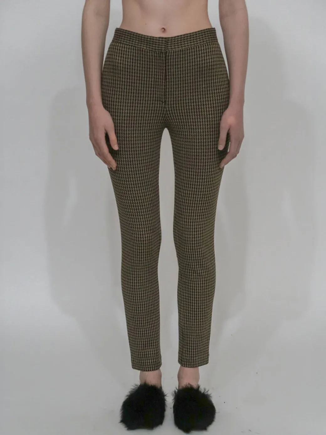 CROPPED SKINNY PANT - HOUNDSTOOTH