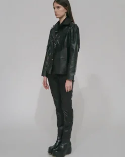 CROPPED SKINNY PANT - PLONGE LEATHER