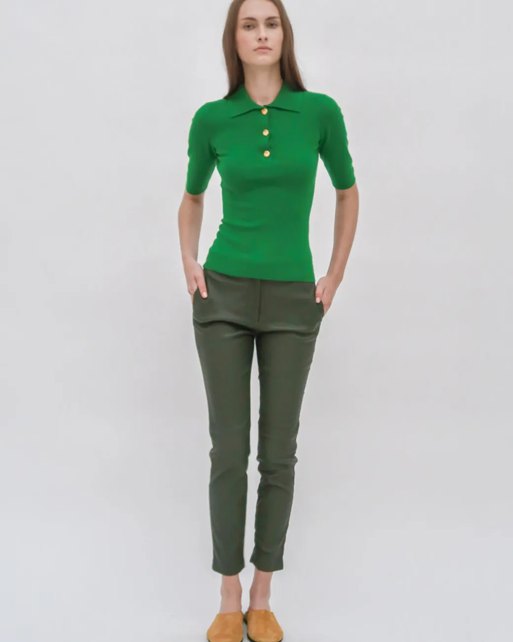 CROPPED SKINNY PANT - STRETCH PLONGE