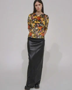 CROPPED SLEEVE TEE - VELVET