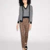 CROPPED SLIM PANT - BROKEN CHEVRON
