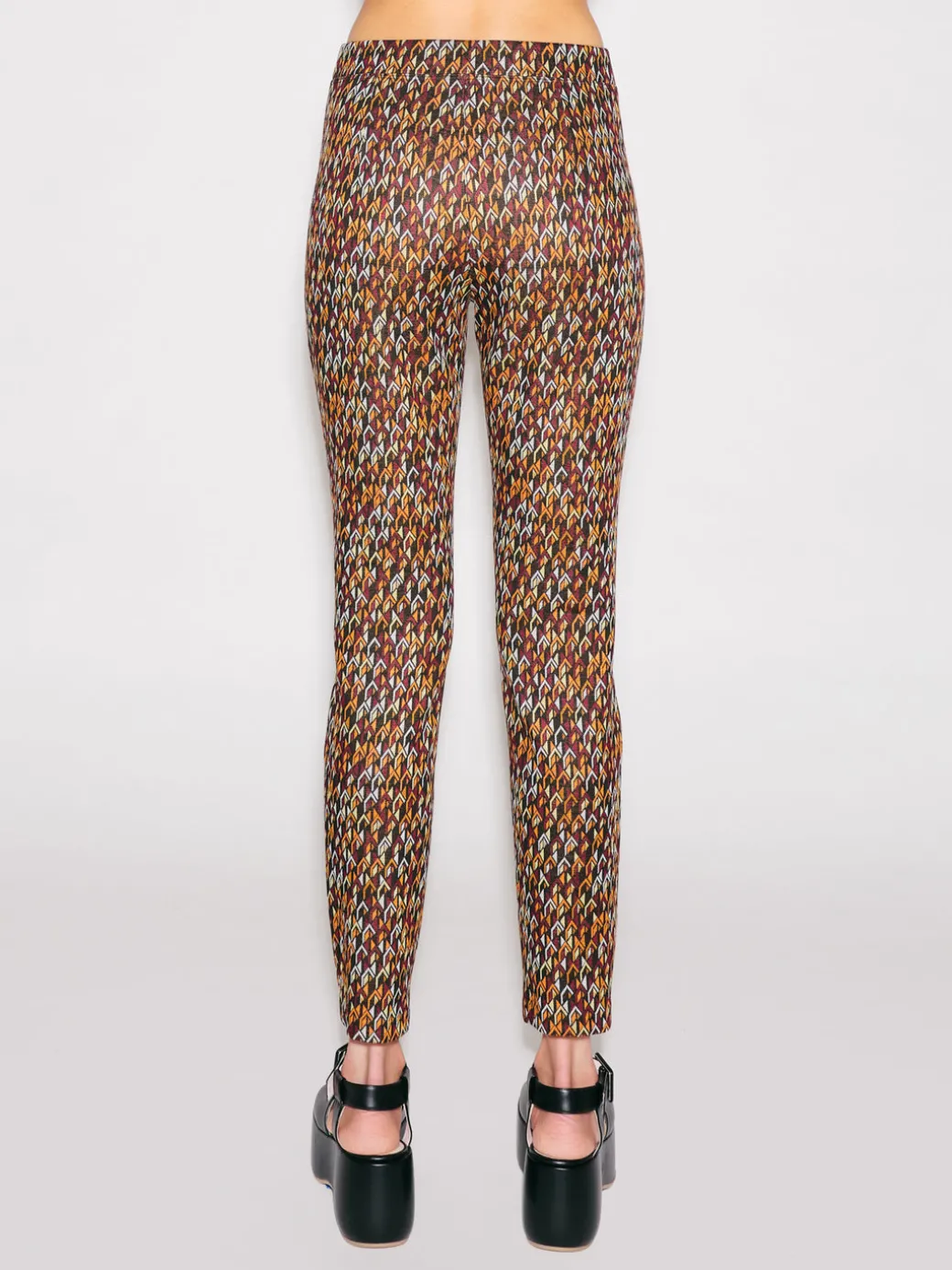 CROPPED SLIM PANT - BROKEN CHEVRON