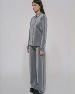 FITTED STRAIGHT PULL-ON PANT - LUREX
