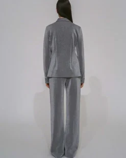 FITTED STRAIGHT PULL-ON PANT - LUREX