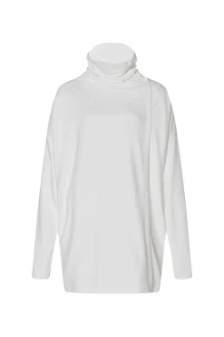 FUNNEL NECK SNAP CARDIGAN