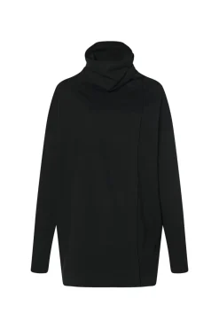 FUNNEL NECK SNAP CARDIGAN