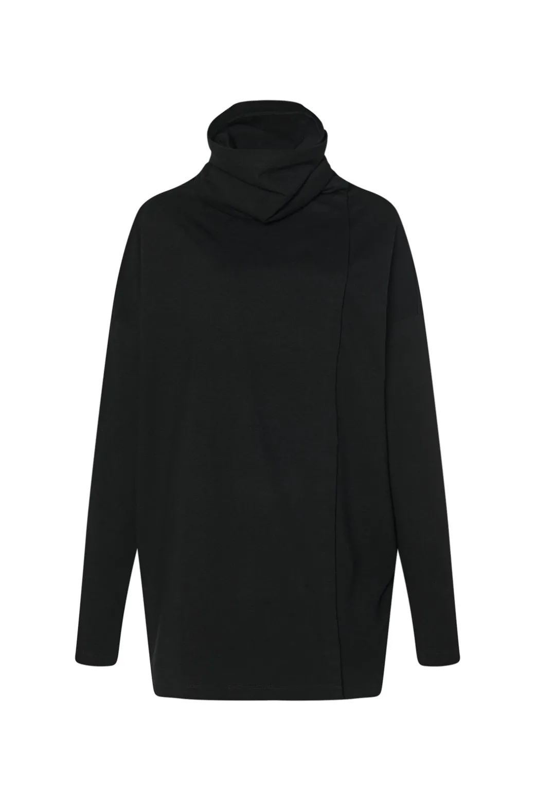 FUNNEL NECK SNAP CARDIGAN
