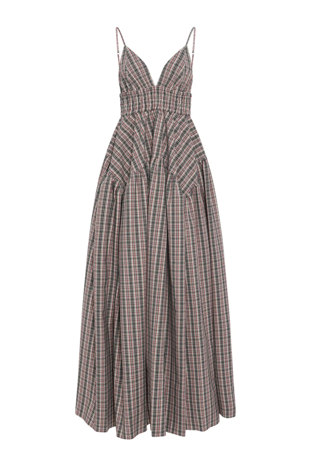 GATHERED PEPLUM CAMISOLE DRESS