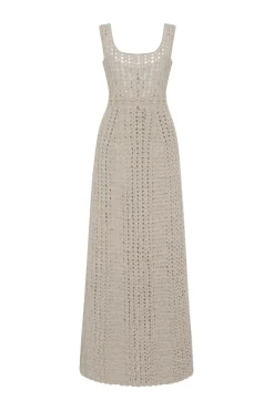 HAND CROCHET SQUARE NECK TANK DRESS