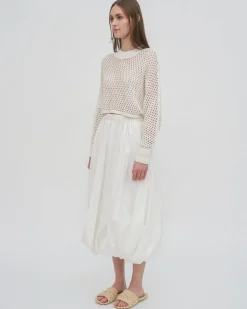 HAND KNIT MESH DOLMAN PULLOVER