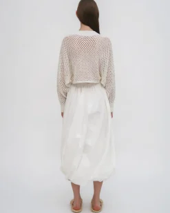 HAND KNIT MESH DOLMAN PULLOVER