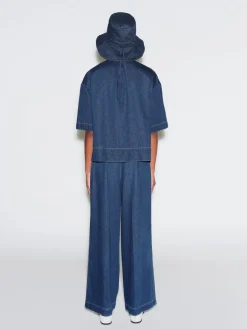 HIGH RISE WIDE LEG PANT - DENIM