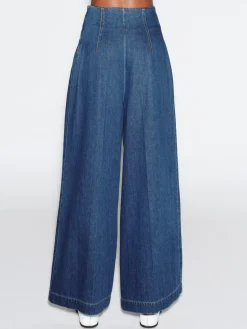 HIGH RISE WIDE LEG PANT - DENIM