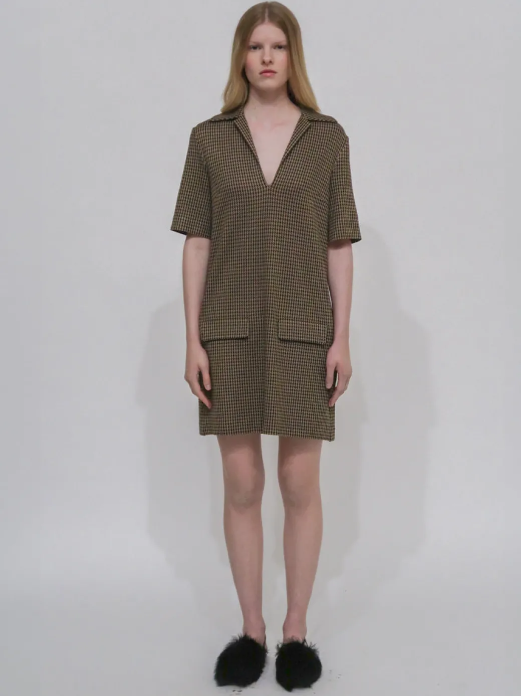 LAPEL COLLAR POLO DRESS