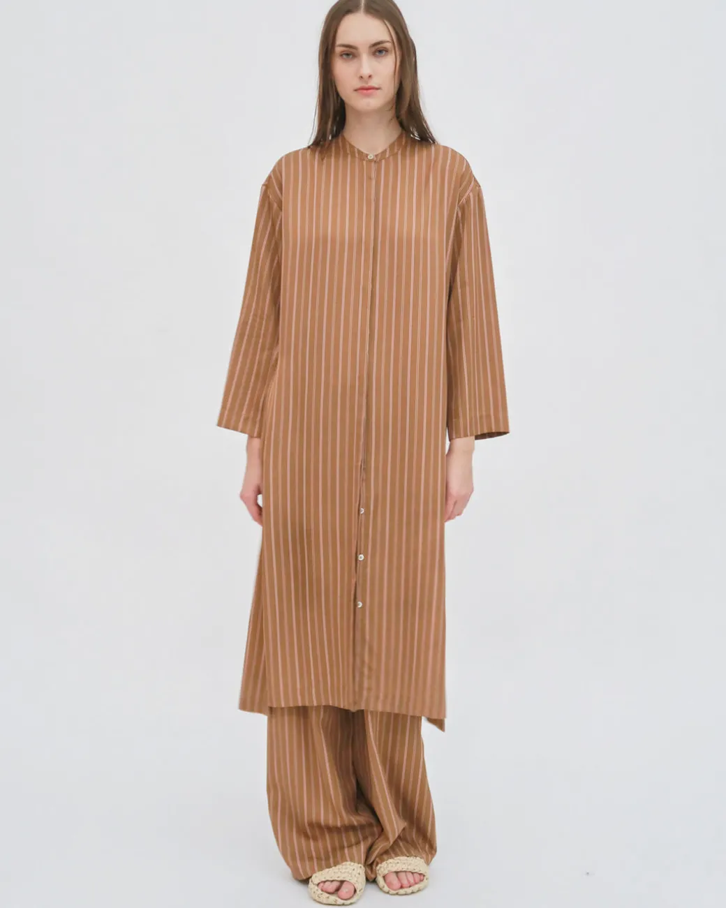 LONG SLEEVE CAFTAN SHIRTDRESS