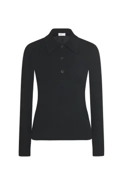 LONG SLEEVE POLO TOP