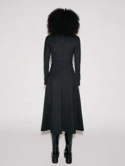 LONG SLEEVE SHIRTDRESS - SOLID INTERLOCK