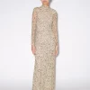 LONG SLEEVE TURTLENECK DRESS - FOAM