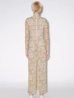 LONG SLEEVE TURTLENECK DRESS - FOAM