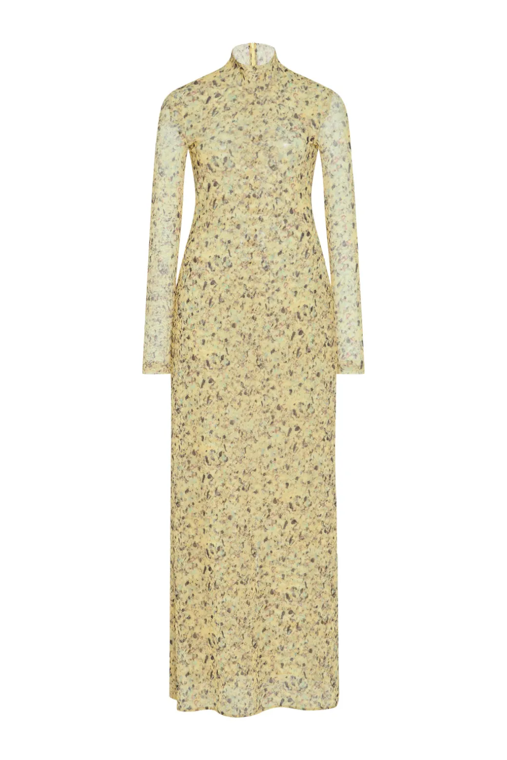 LONG SLEEVE TURTLENECK DRESS - FOAM