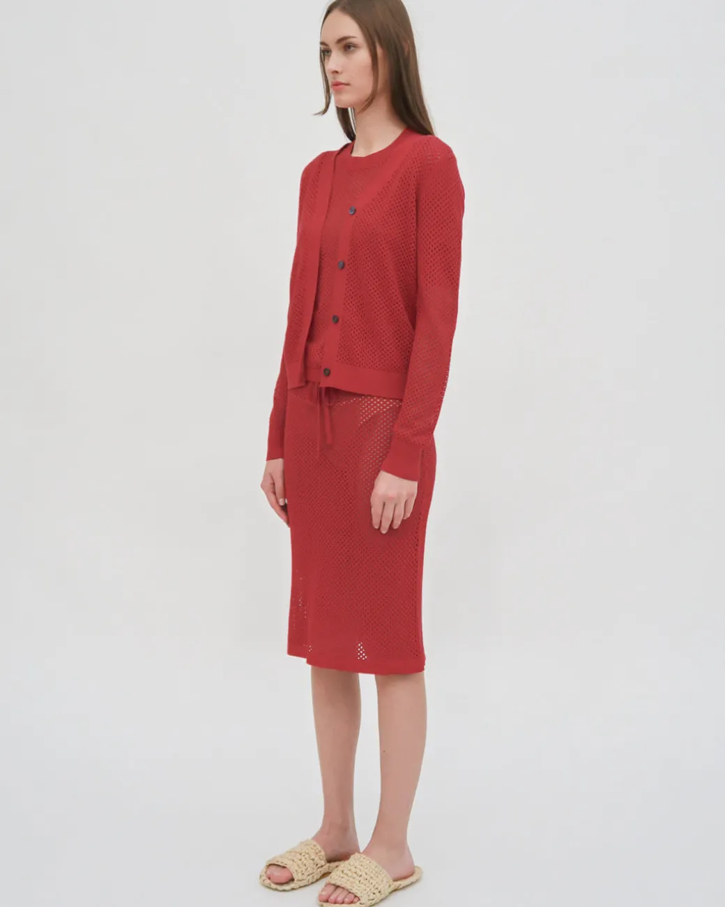 MESH POINTELLE CARDIGAN