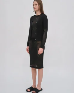 MESH POINTELLE CARDIGAN