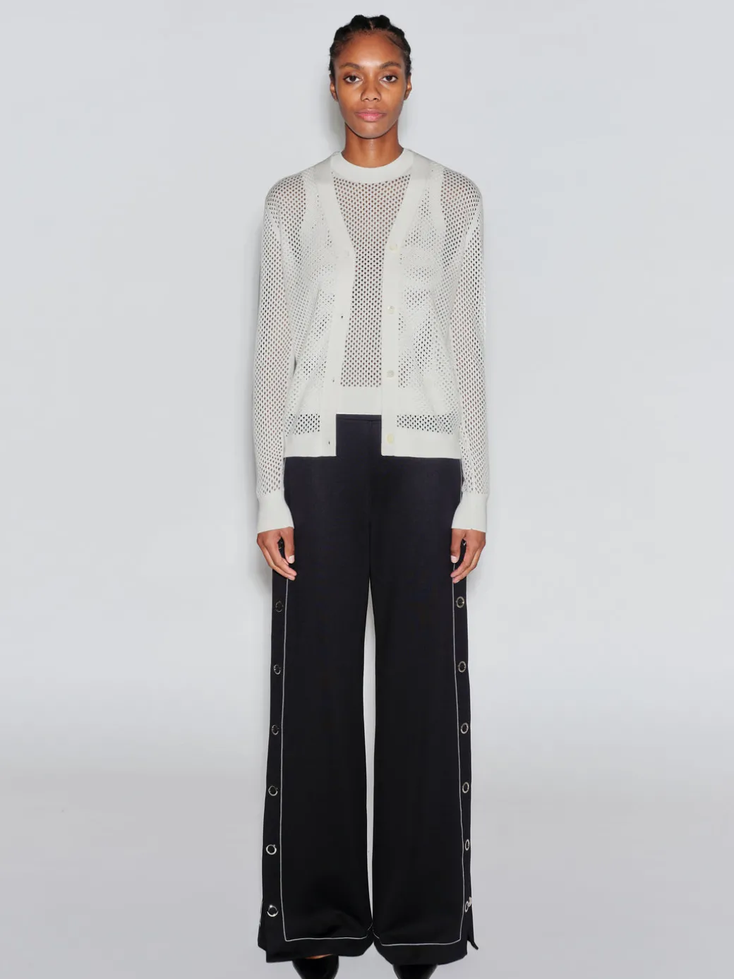 MESH POINTELLE CARDIGAN