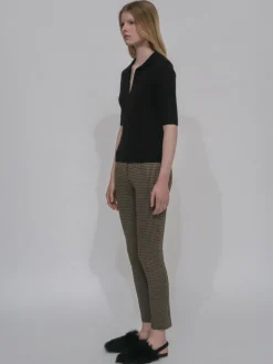 OPEN NECK POLO SWEATER
