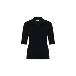 OPEN NECK POLO SWEATER