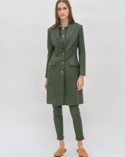 PEAK LAPEL COAT