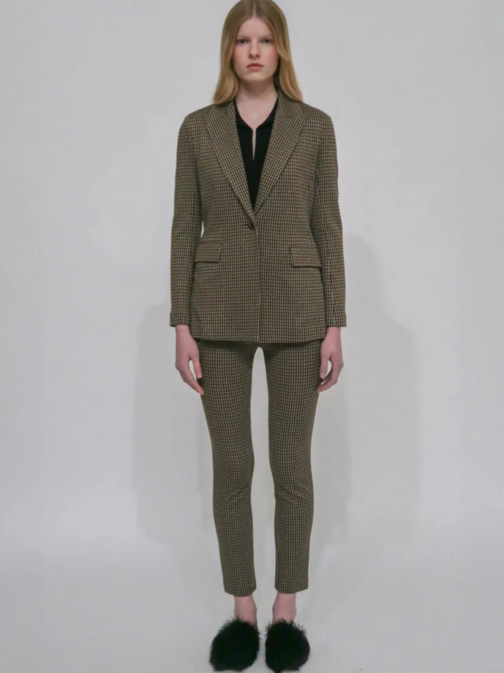 PEAK LAPEL JACKET - HOUNDSTOOTH