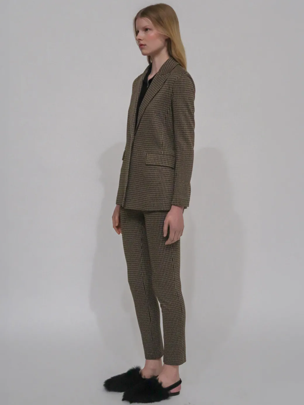 PEAK LAPEL JACKET - HOUNDSTOOTH