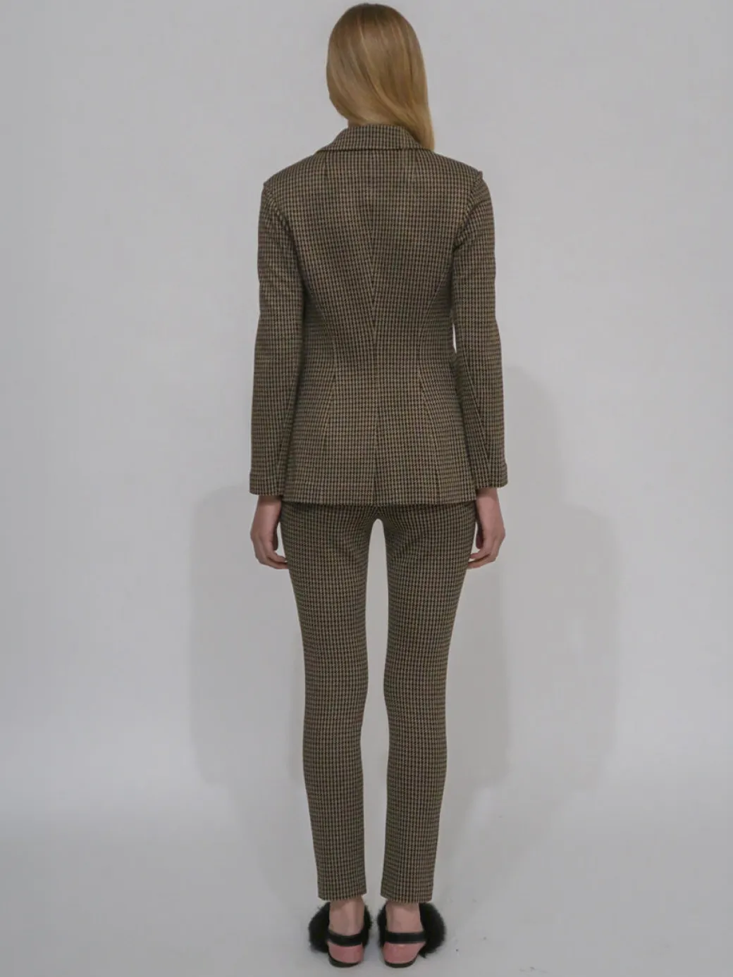 PEAK LAPEL JACKET - HOUNDSTOOTH