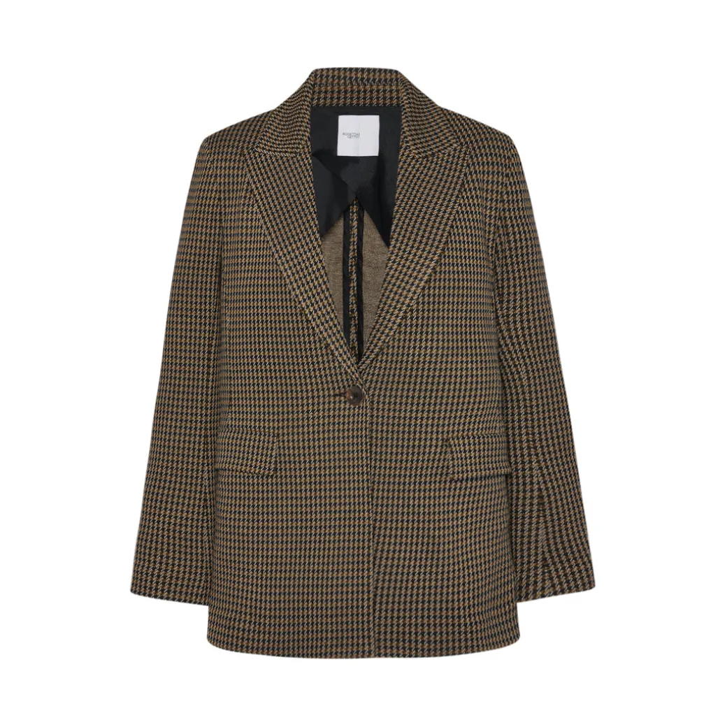 PEAK LAPEL JACKET - HOUNDSTOOTH