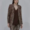 PEAK LAPEL JACKET - WOODGRAIN